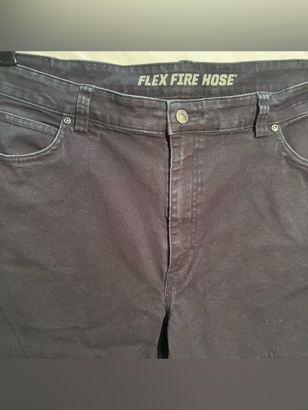 Duluth Trading Company Black Cargo Flex Fire Hose Pants Relaxed 42x30